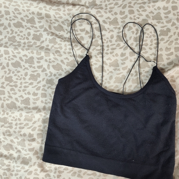 Urban Outfitters Out From Under Black Strappy Crop Top Small - Picture 2 of 11